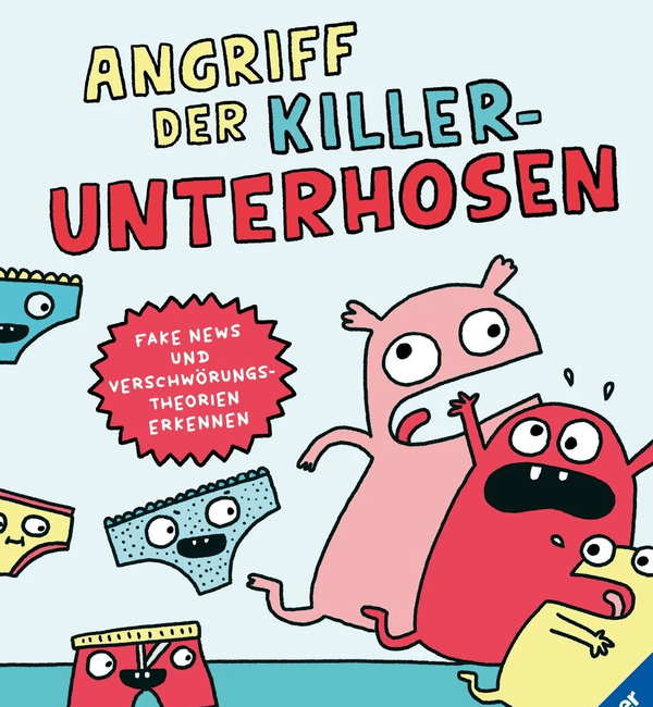 Comic-Zeichnung von Monstern und Unterhosen